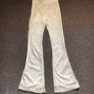 Off white lace bell bottoms